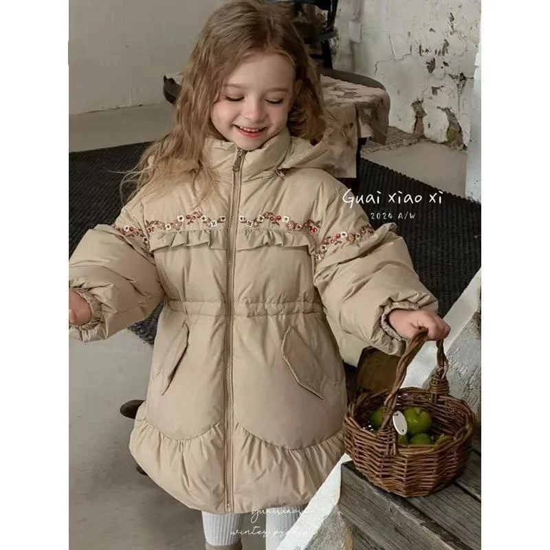 

New Winter Thick And Warm Down Cotton Jacket For Girls Stylish And Stylish Cotton Jacket For Babies 120-160CM