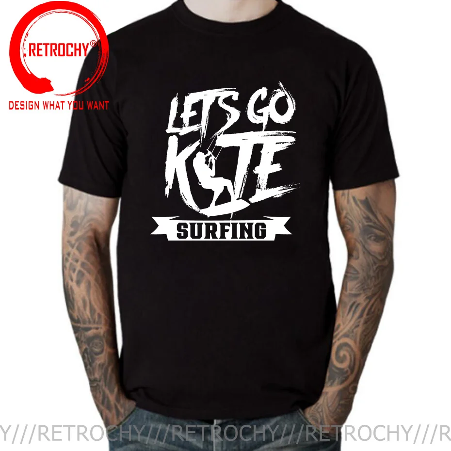 Let\'s Go Kitesurfing Kitesurfer Kitesurf T Shirt Funny Graphic Fly Kitesurfing Windsurfing Harajuku T-shirt Sea Surf Tops TShirt