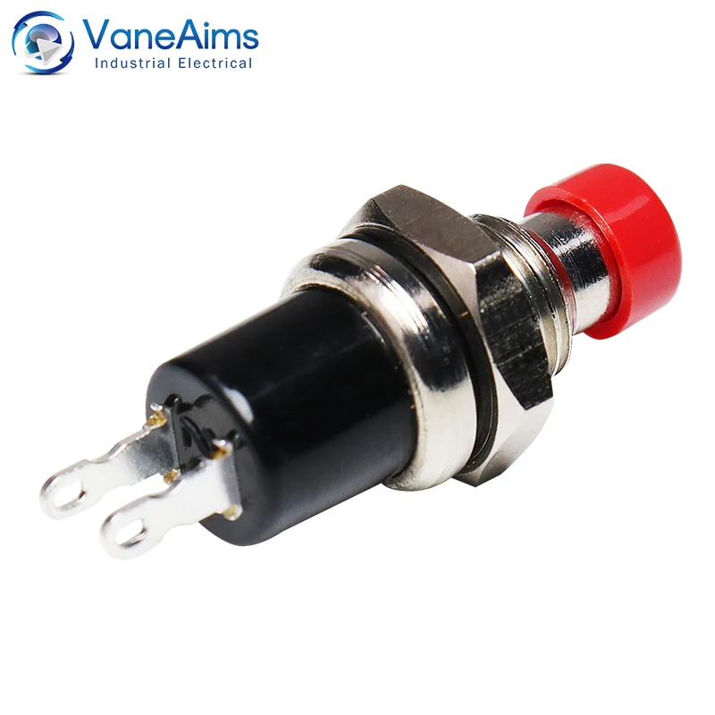 7mm Mini Push Button Switch with Fixation Momentary Self-locking Latching Micro Buttons Switches 2 pins 1NO 1NC 3A/125V 1A/250V