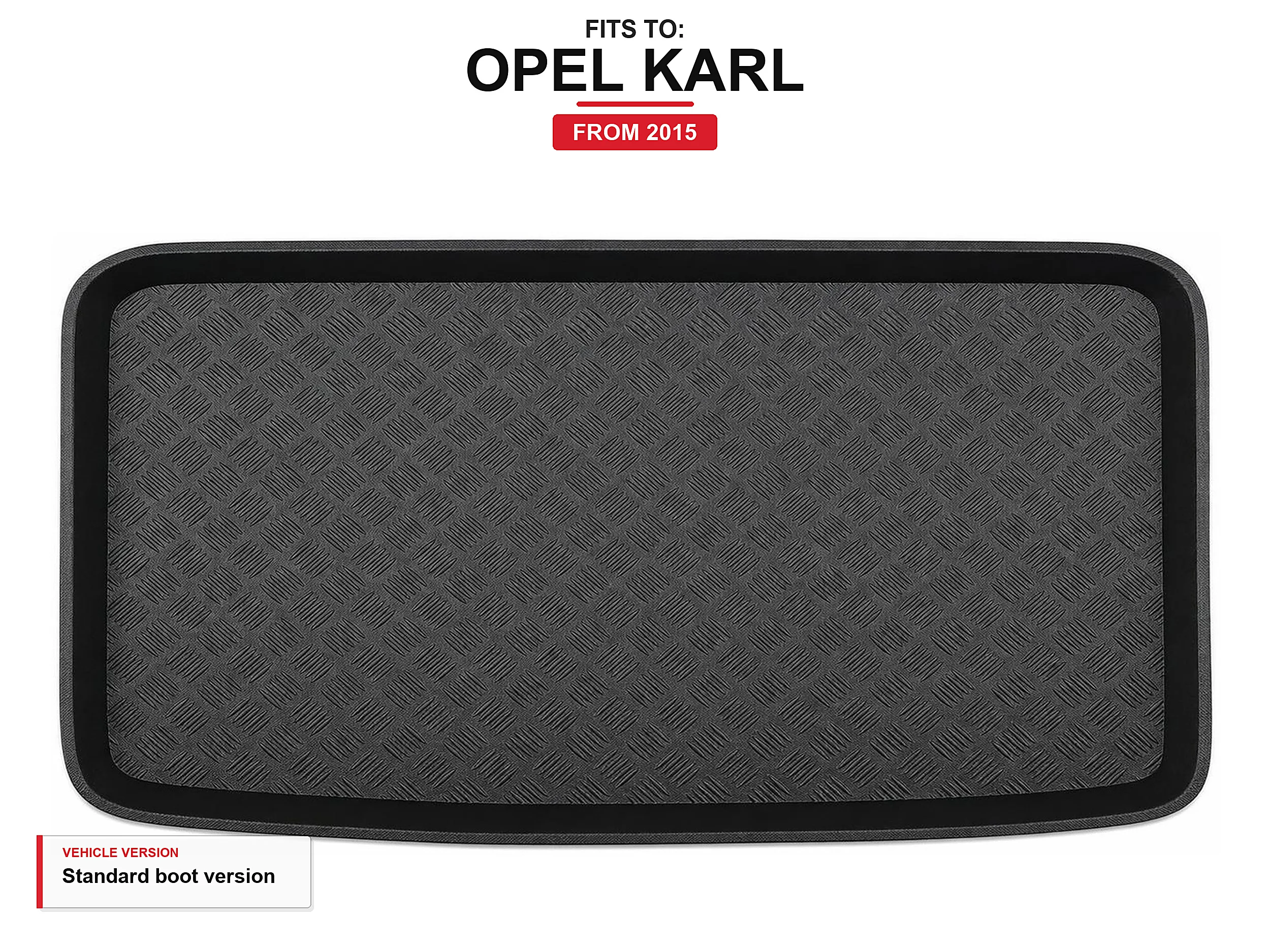 Kofferbakmat met rand voor: Opel Karl 2015-