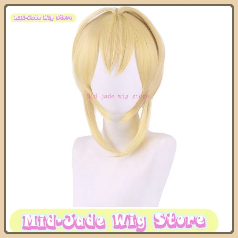 منتصف اليشم شعر مستعار Genshin تأثير يينغ المسافر أنثى شعر مستعار تأثيري أنيمي لعبة لعب الأدوار هالوين زي الدعائم الشعر الاصطناعية