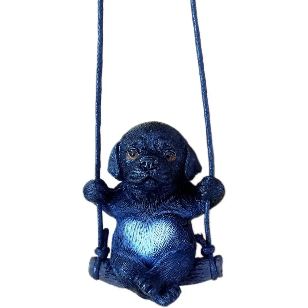 Labrador Dog Rear View Mirror Hanging Monkey Swing Car Window Pendant Car Trinket Fashion Rearview Mirror Ornament Bag Charm