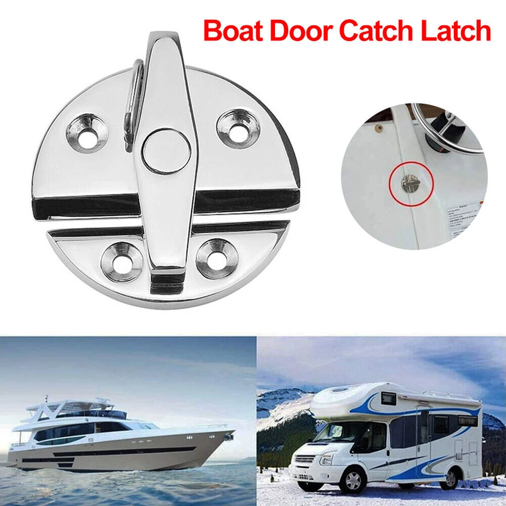 Stainless Steel Round Twisting Locking Boat Door Catch Latch For Marine Hatches Bait Well Lid Cabinet Hardware