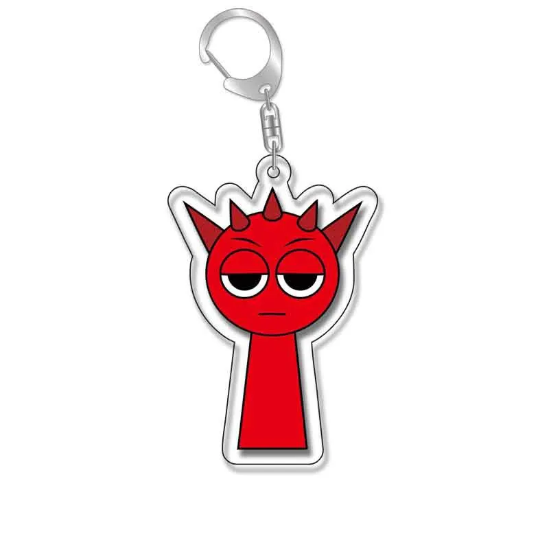 Acryl-Sprunki-Schlüsselanhänger für Accessoires Sprunki Oren Raddy Gray Brud Vineria Anhänger Schlüsselring Schlüsselkette Schmuck Geschenke für Fans – Detail 4