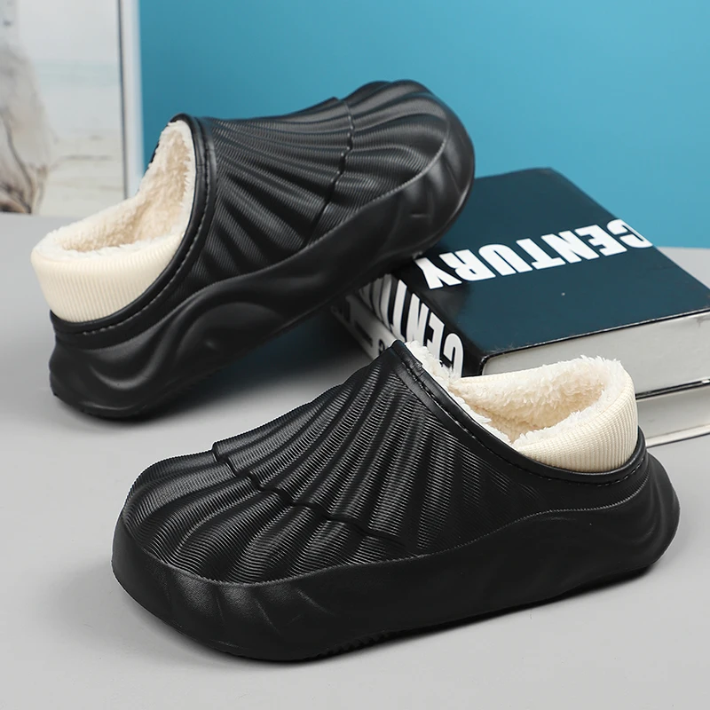 

Men's cotton shoes winter thick sole casual fashion light versatile plush warm wear-resistant indoor warm casual cotton slippers
