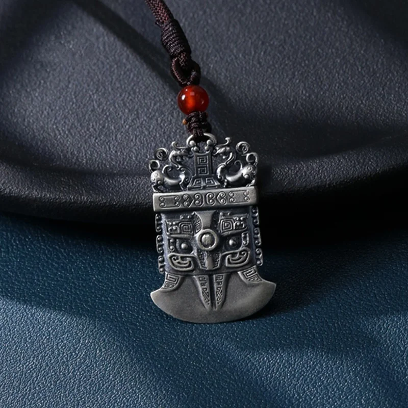 

Ожерелье-амулет в этническом стиле, мужская цепочка для свитера, аксессуары, винтажные древние мифические звери, кулон Kylin, мужские ювелирные изделия