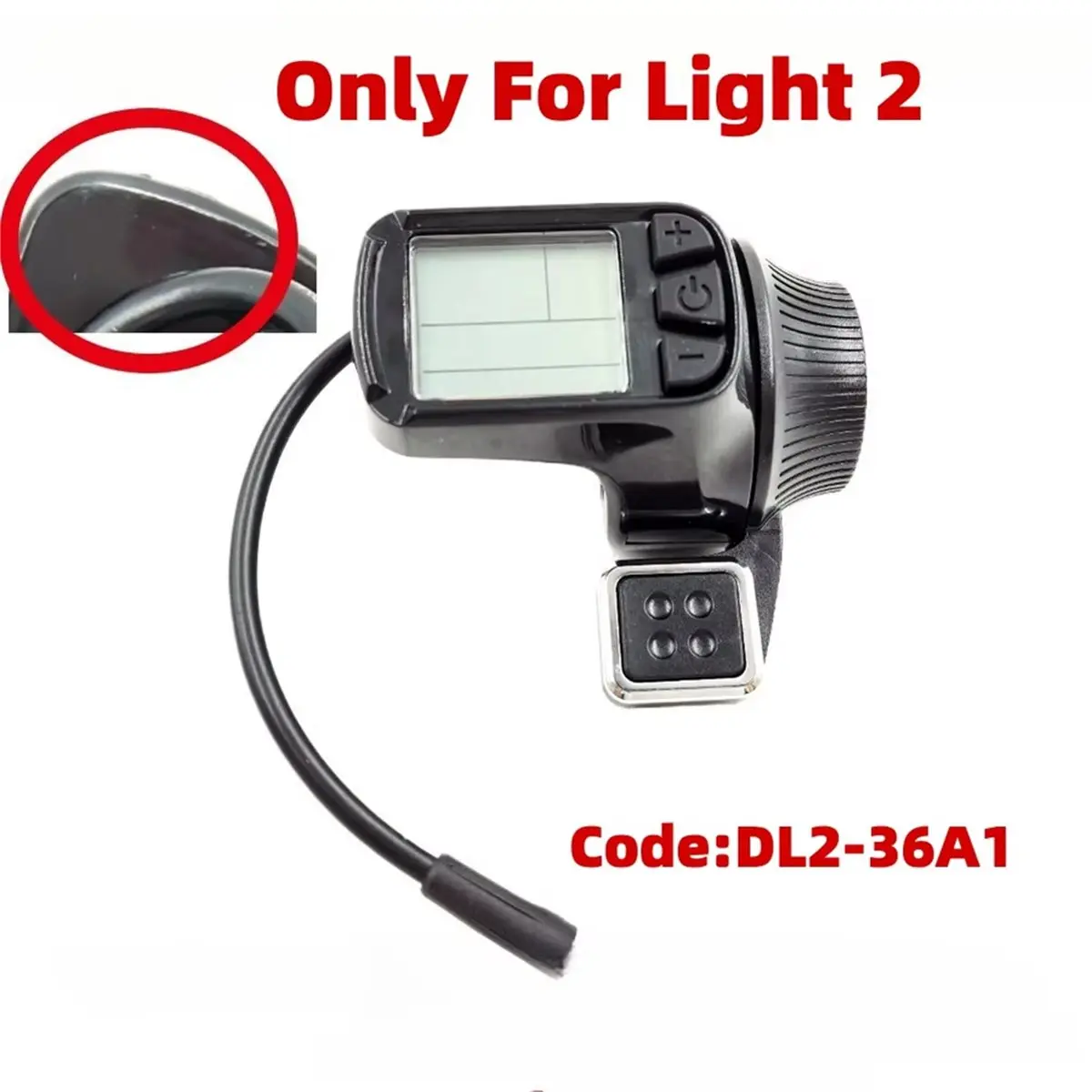 B72ABG LCD Display Panel Dashboard Original Throttle for Light 2 Electric Scooter Thumb Accelerator Spare Parts