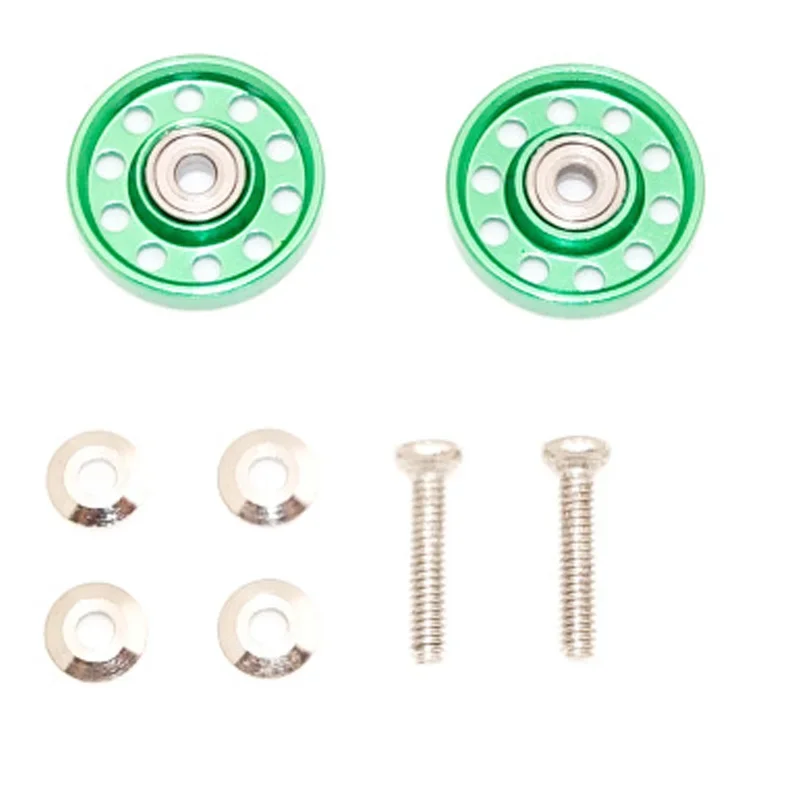 1 set of aluminium alloy 10 holes 13mm rollers for tamiya mini 4wd racing car 1/32 scale 324 store