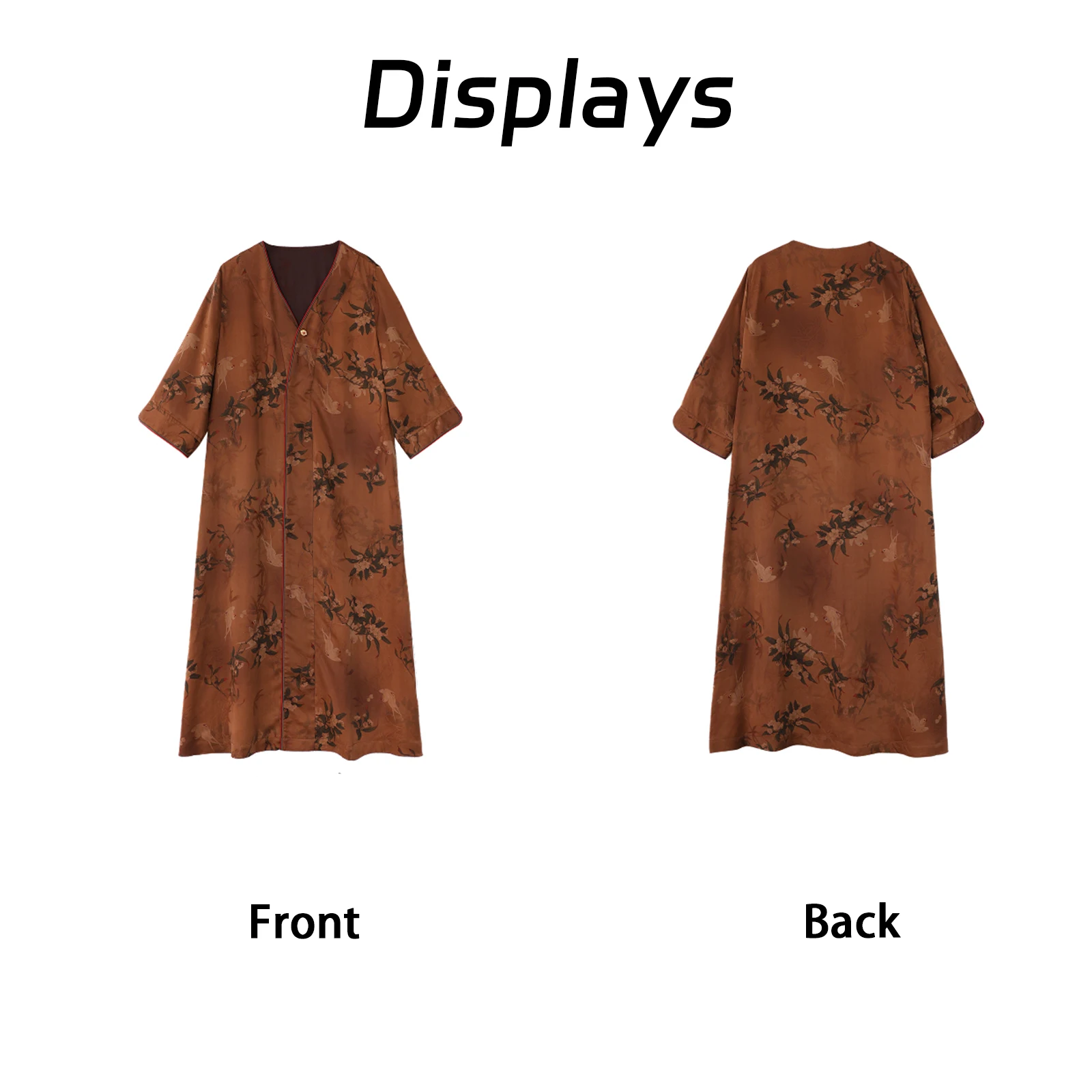 LI SILK CLOUD Robe Xiangyunsha d'automne soyeuse – 100 % soie de mûrier, style traditionnel chinois et confort respectueux de la peau