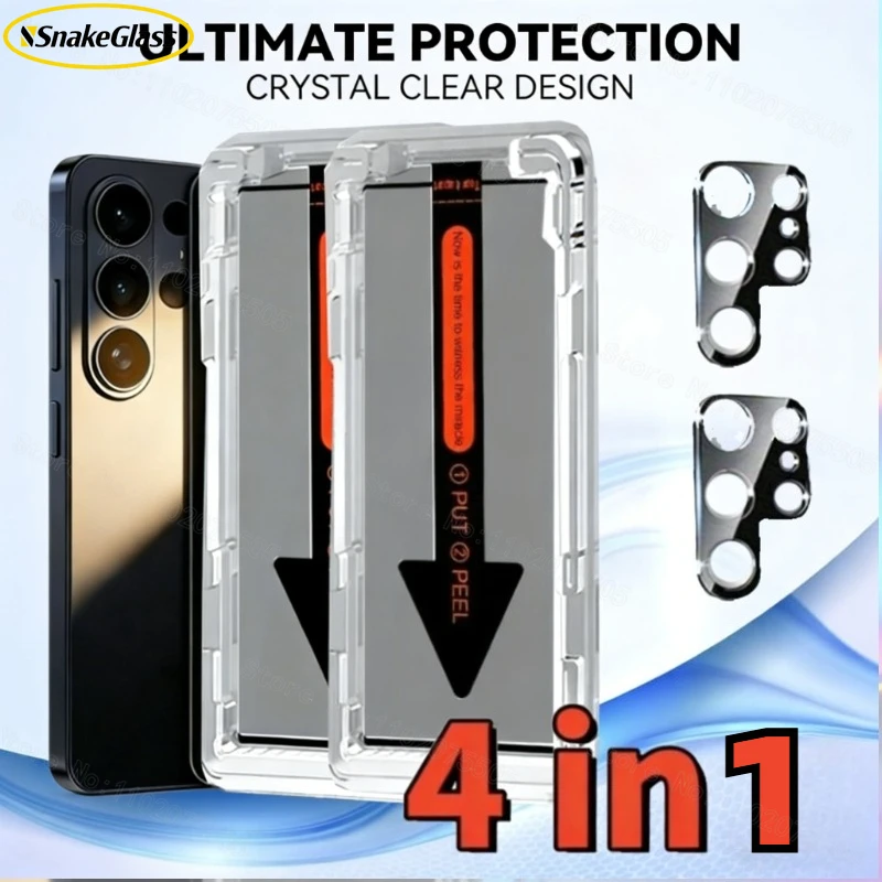 

4-In-1 Privacy Tempered Glass Lens Glass for Samsung Galaxy S26 Ultra/Plus S25 S24 S23 S22 S21 Ultra/Plus/FE Scratch Resistance