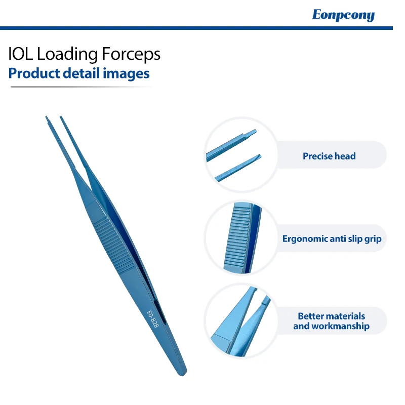 High Precision Titanium Alloy IOL Loading Forceps Reusable Intraocular Lens Loading Tweezers Ophthalmic Eye Microsurgical Tools