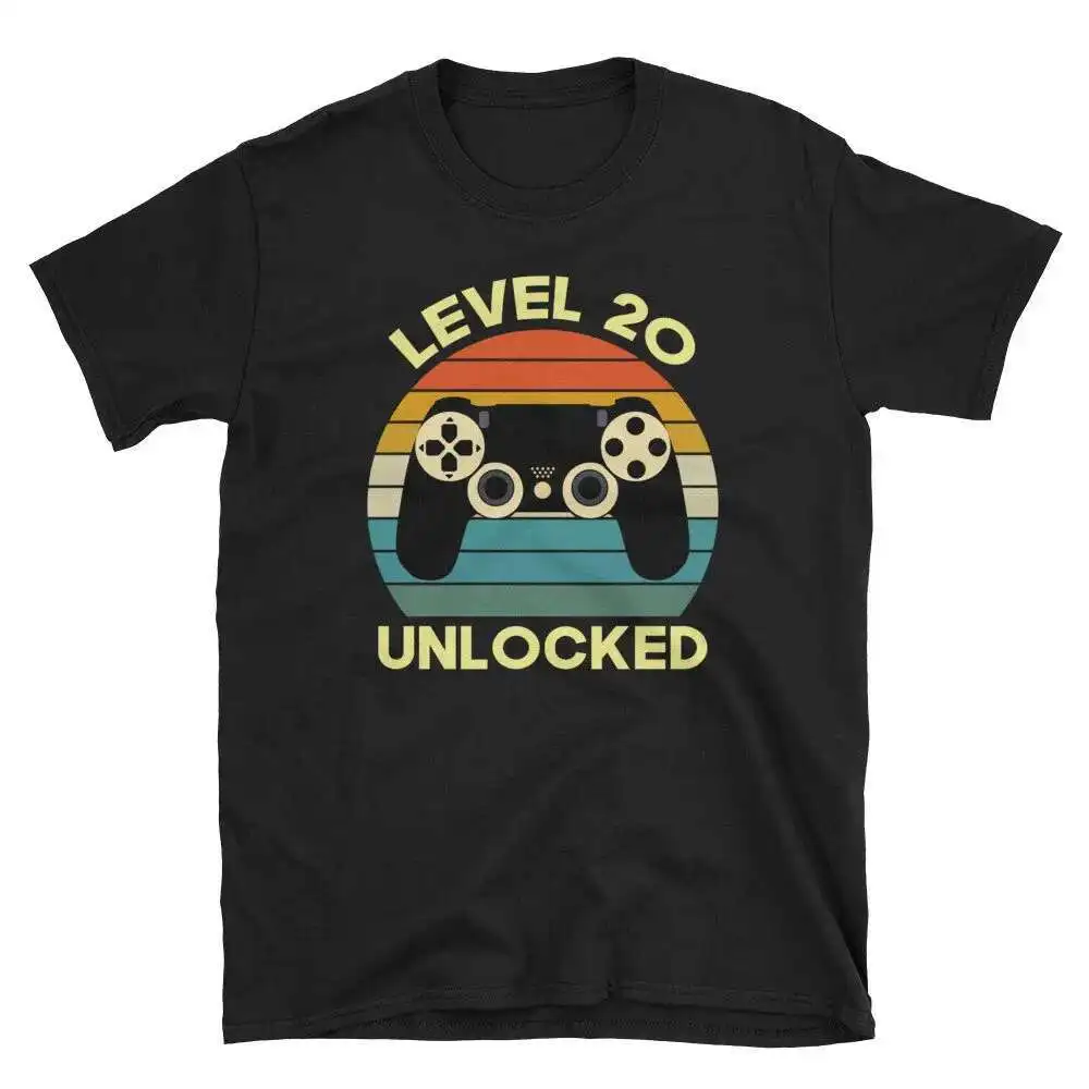 

Funny 20Th Birthday T Shirt Level 20 Unlocked Gift For Year Old Th Gamer