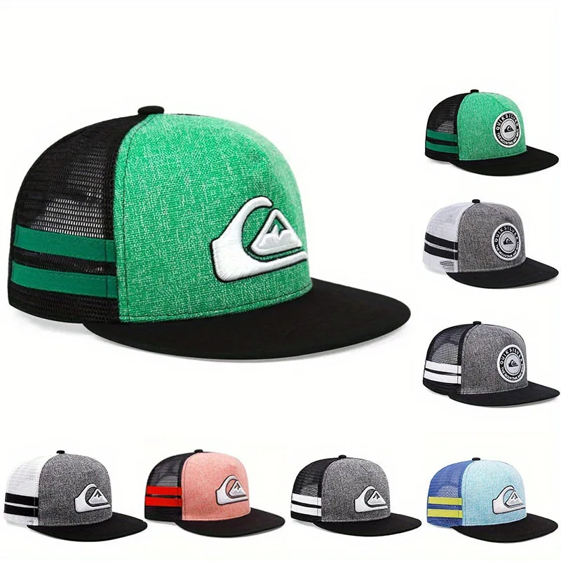 

Flat Brim Trucker Cap Unisex Flat Brim Baseball Street Style Printed Hip Hop Snapback Hat