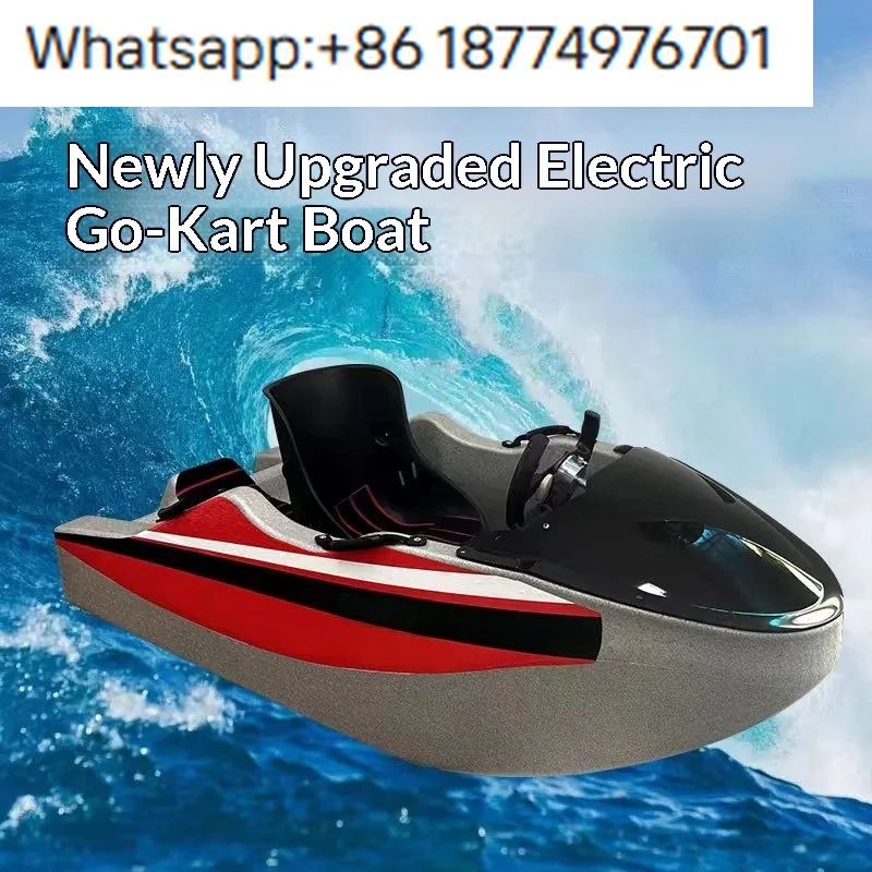 New Energy Adult 2-Seater Jet Ski Boat Electric Kart Boat with Eco-Friendly PVC 52 km/h Max Speed 18KW Motor