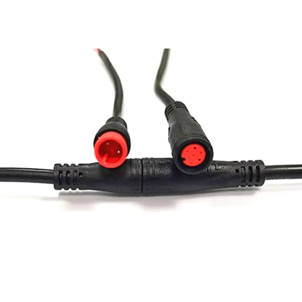 Black Ebike Accessories Optional Cable Base Connector Waterproof Connector 2/3/4/5/6Pin Cable Display Pin