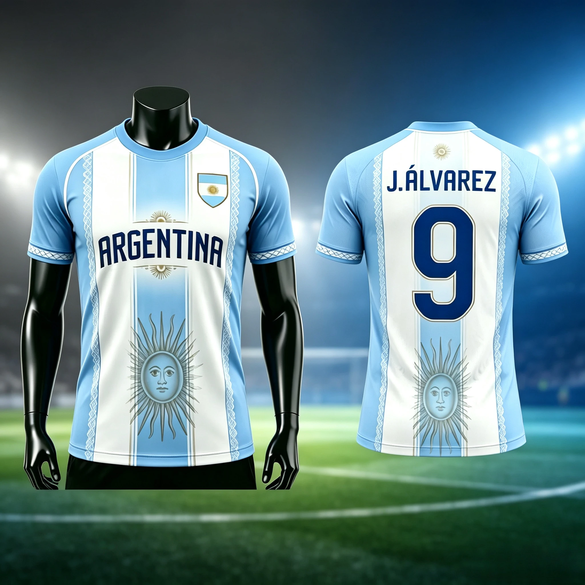 2627 Hotsell Argentina Sun Symbol Soccer Jersey Men Women Short‑Sleeve Football Shirt National Team Fan Sports Training Tee Y2k