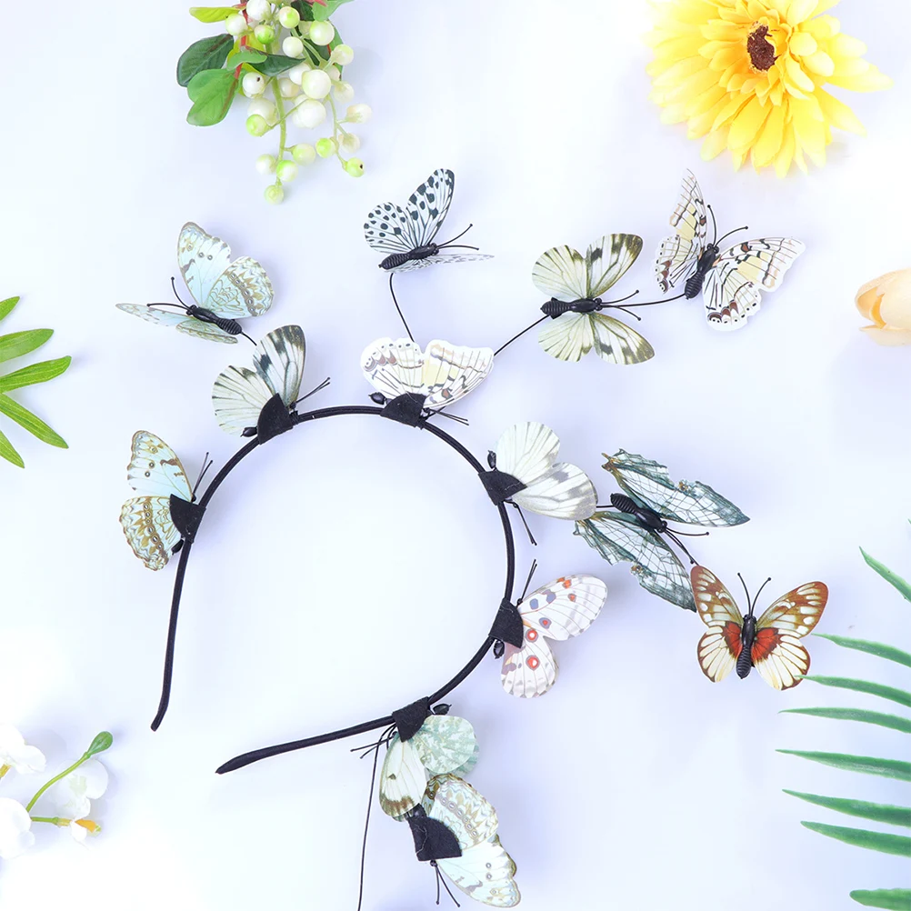 

Butterfly Hairbands Women Headdress Headband Girl Creative Headwear Hair Accessories Wedding Bridal Party Tea Cocktail Garden
