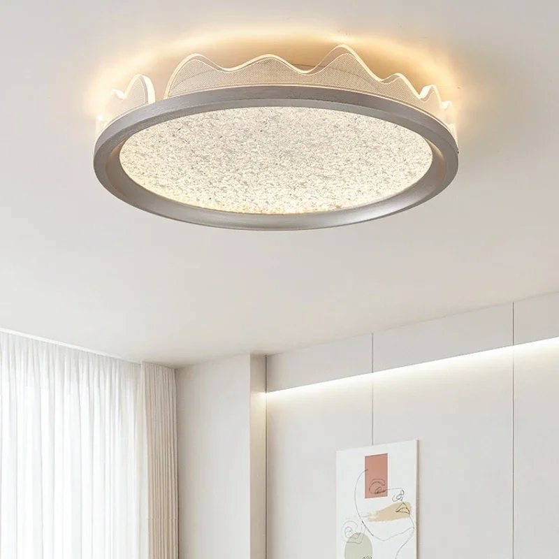 

SANDYHA Italian Style Ceiling Light LED Lamp Circular Crown Design Acrylic for Living Room Bedroom Home Decoration