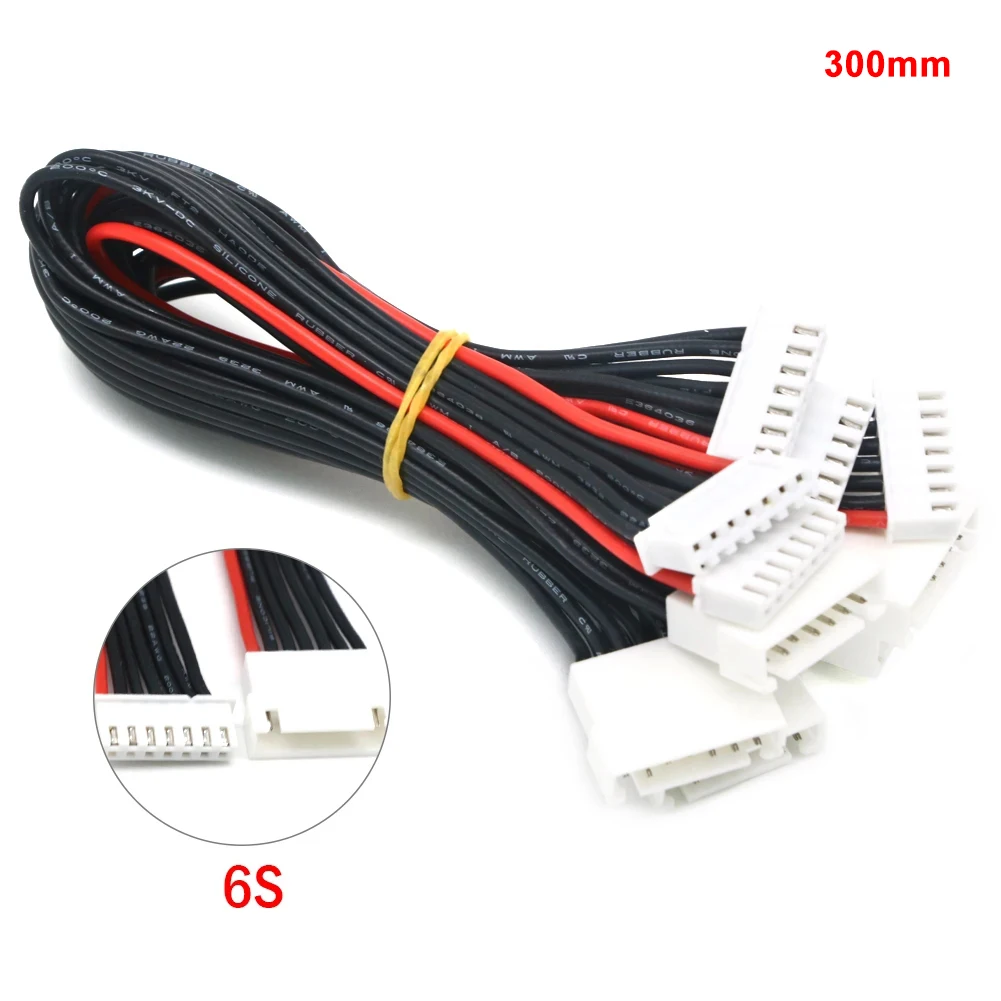 30PCS 22AWG Lipo Battery Charge Wire 300mm Balance Extension Cable Male To Female For RC Car & Drone 2S To 8S 7Pin 7S Series