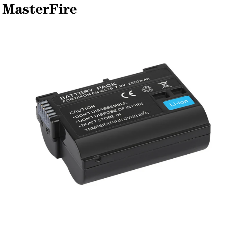 4x EN-EL15 ENEL15 2550mah 7.0V Akumulator do aparatu Nikon Z6 D850 D810 D800E D750 D610 D600 D500 D7200 D7100 D7000 D7500 Baterie
