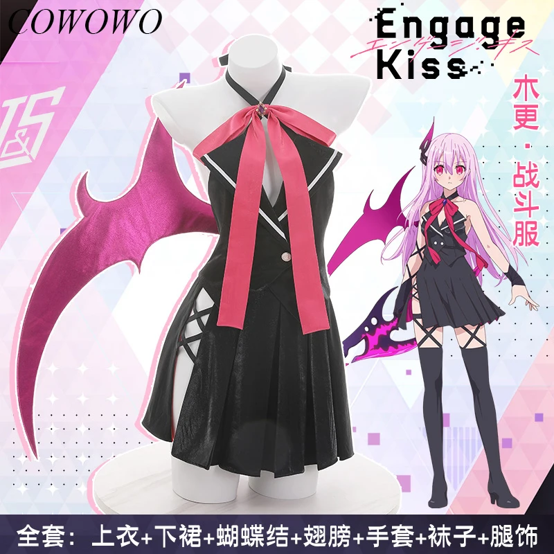 COWOWO Anime! Engage Kiss Kisara Battle Suit Lovely Uniform Cosplay Costume Halloween Party Activity Outfit Role Play Women S-XL