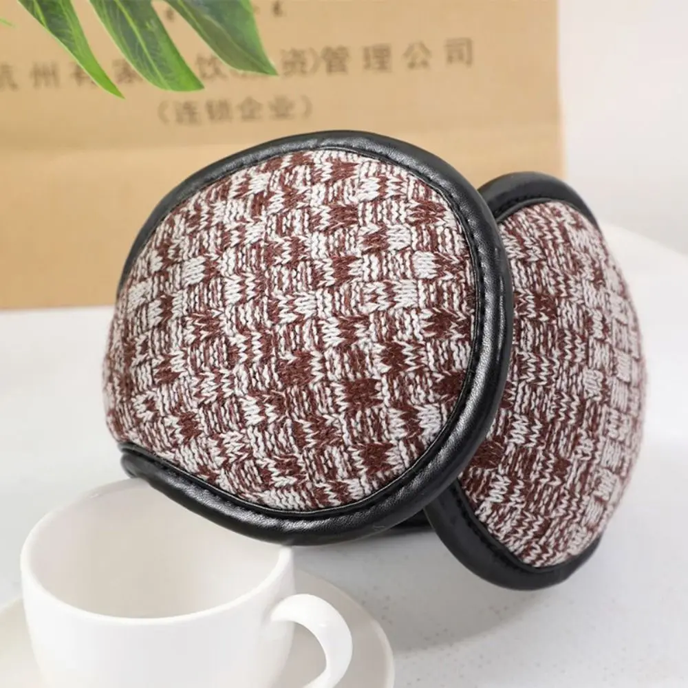 

Вязаные ветрозащитные наушники-утеплители для женщин, складные, для взрослых, для езды на велосипеде/мотоцикле, защита от холода