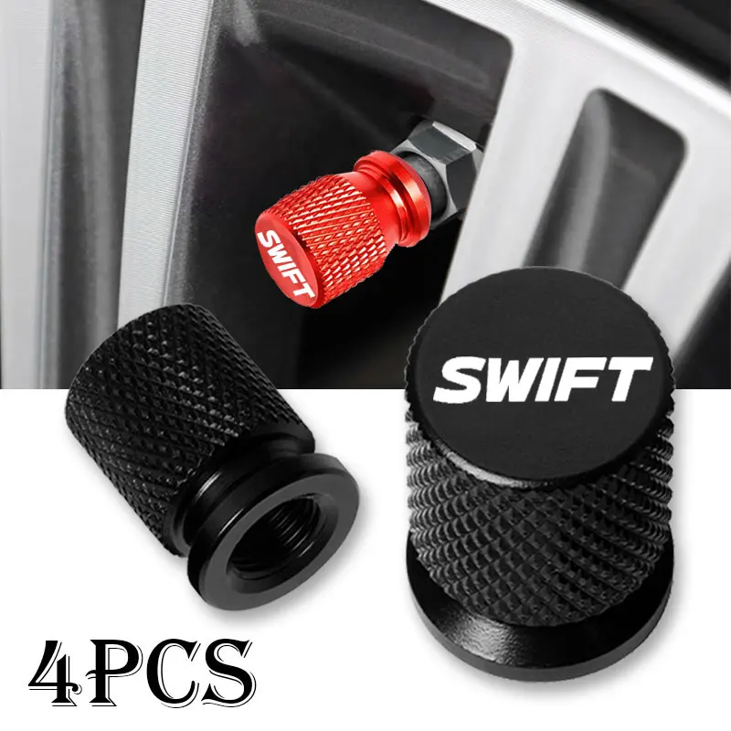 

For Suzuki Swift Car Wheel Tire Valve Caps Tyre Stem Covers Airdust Waterproof Accessories