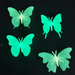 Luminous Wall Sticker Butterfly and Flower Room Decoration for Girls Glow in the Dark Fluorescent Sticker