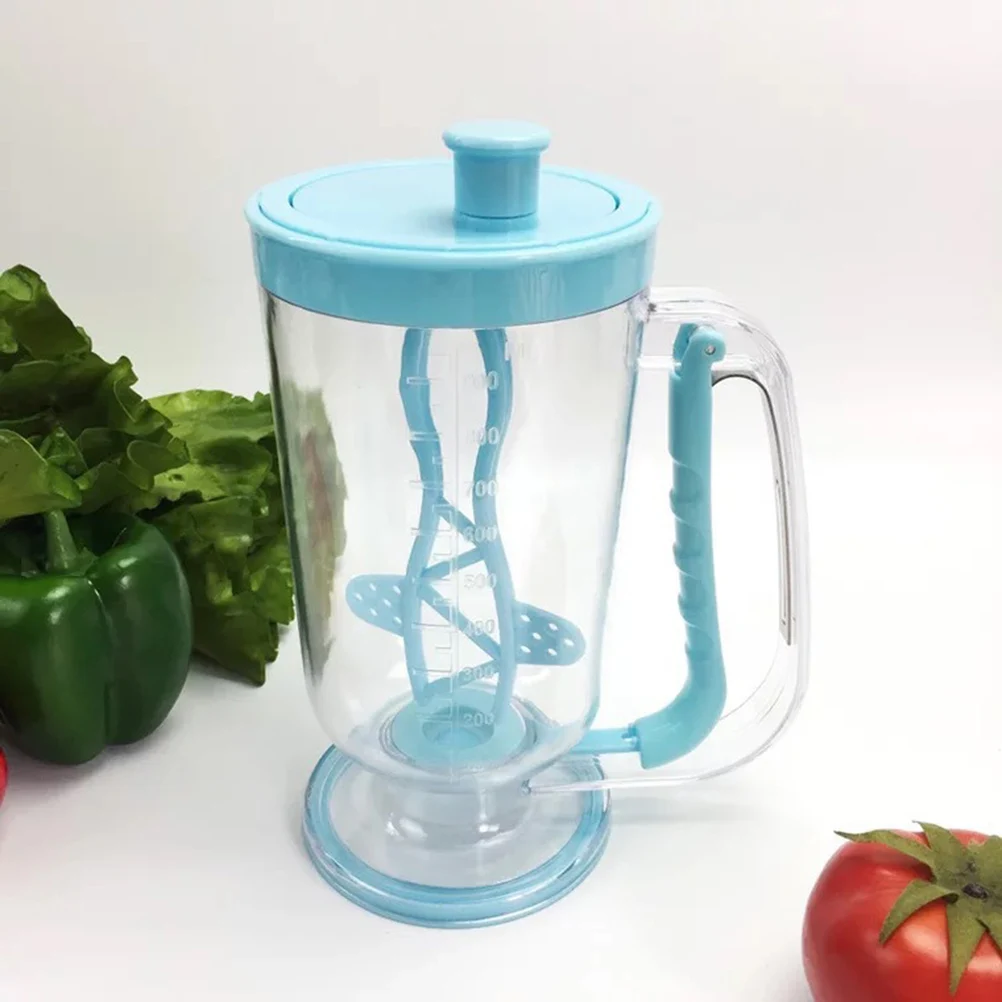 

Pancake Dispenser Baking Tool Food Grade Lightweight Plastic Measuring Mixing Cup With Stirring Leak-Proof Lids For