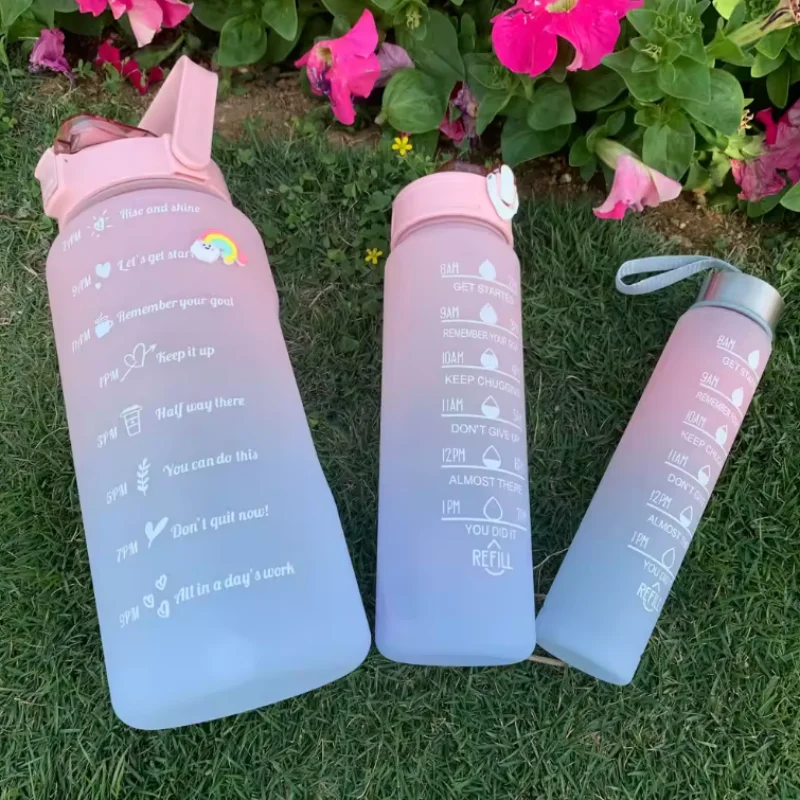 300ml 750ml 2L Water Bottle Motivational Sport Water Bottle Leakproof product image