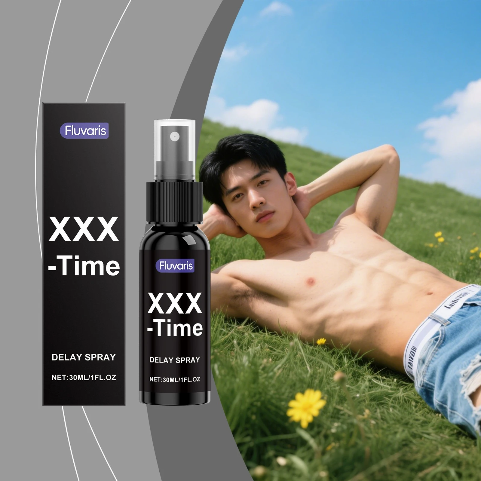 

Men's Care Spray, Daily Care Comfort Men's Body Gentle Ingredients Moisturizing Massage