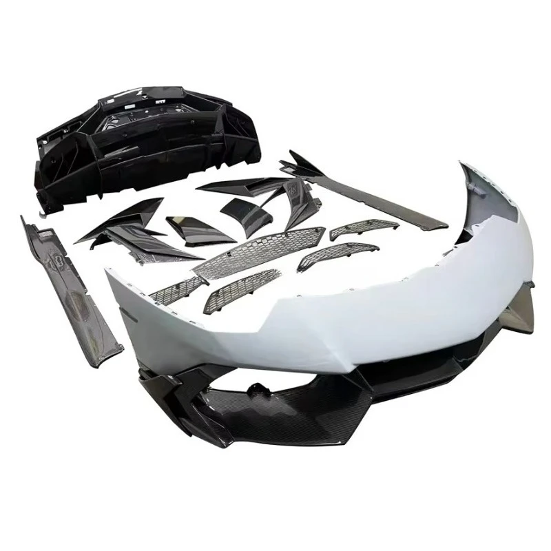 Carbon Fiber Mix Fiberglass Full Body Kit Front Bumper Side Skirts Rear Bumper Spoiler