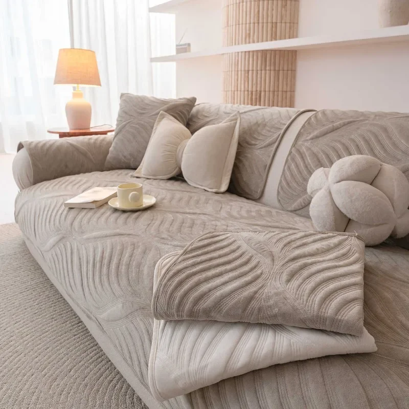 1PC Thicken Short Plush Sofa Cover Non-slip Durable Sofa Towel Winter Warm Universal Couch Slipcover Cushion for Home Decor 방석쿠션