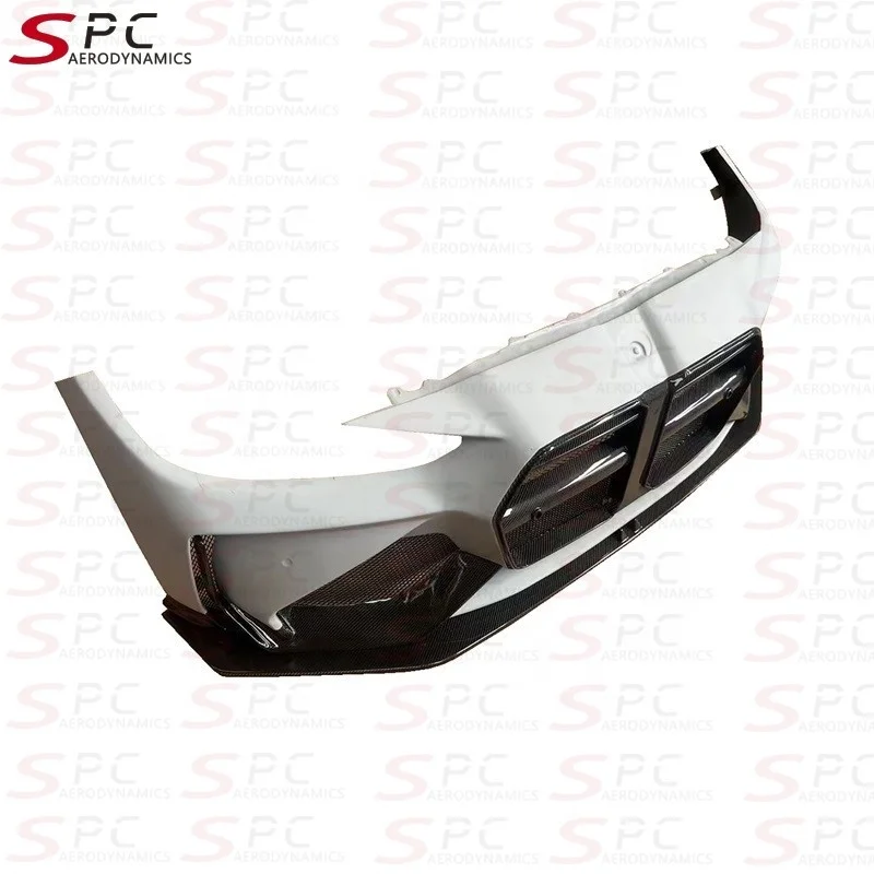 SPC M3 M4 Dry Carbon Fiber Front Bumper For BMWs G80 G82 G83 Prepreg Carbon Fiber Body Kit For BMWs M3 M4 2021+ Facelift Bumper