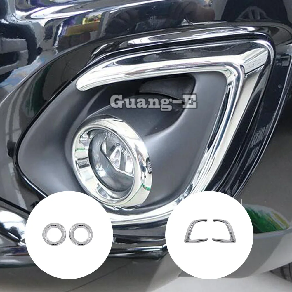 Car Head Front Fog Light Lamp Frame Stick Eyebrow ABS Chrome Cover Trim Sticker For Mitsubishi ASX 2013 2014 2015 2016 2017 2018