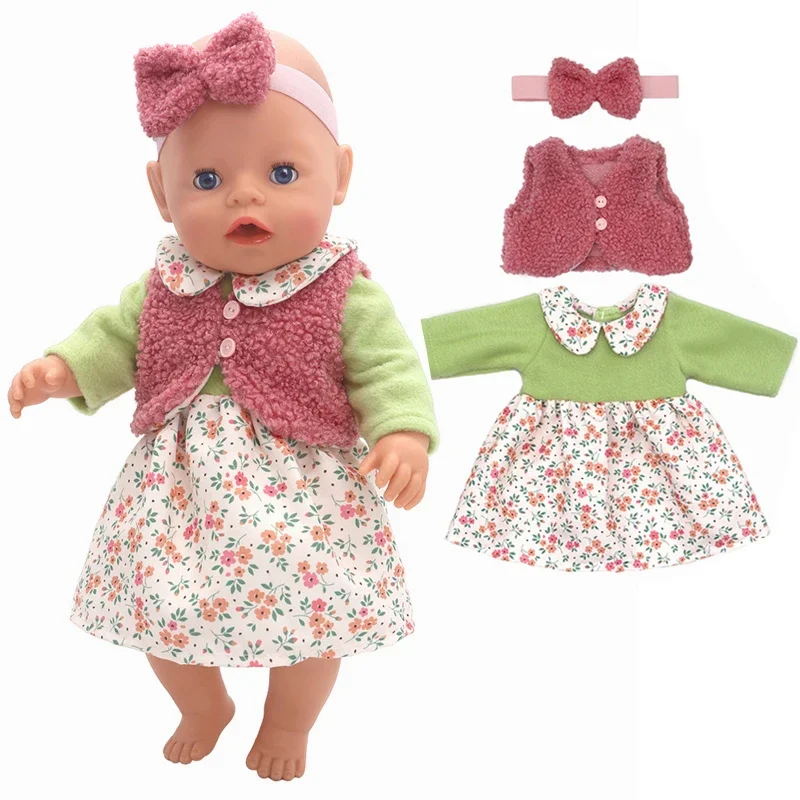 Bebê recém-nascido boneca roupas casaco camisola com capuz para 17 Polegada boneca jaqueta brinquedos boneca usa