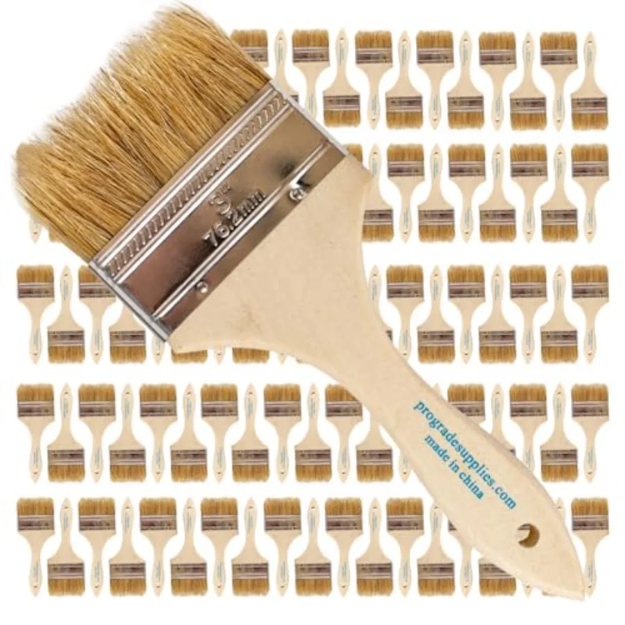 

- Chip Paint Brushes - 96 Ea 3 Inch Chip Paint Brush Light Brown