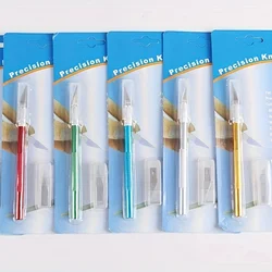 1pc Craft Hobby Knife Exacto Knife with 5 Pcs Stainless Steel Blade Kit with Safty Cap,Hobby Knife Set - Precision Knife Set