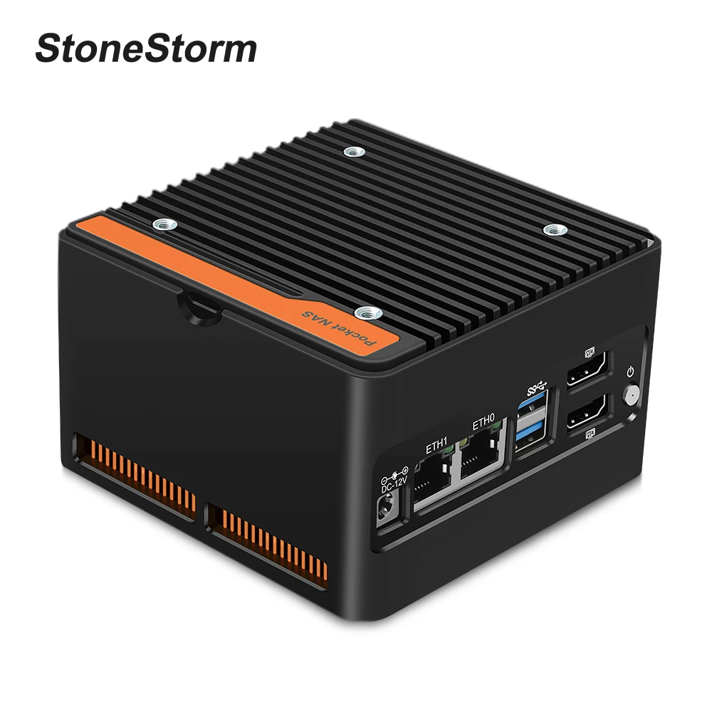 StoneStorm Мини-ПК NAS с 4 отсеками