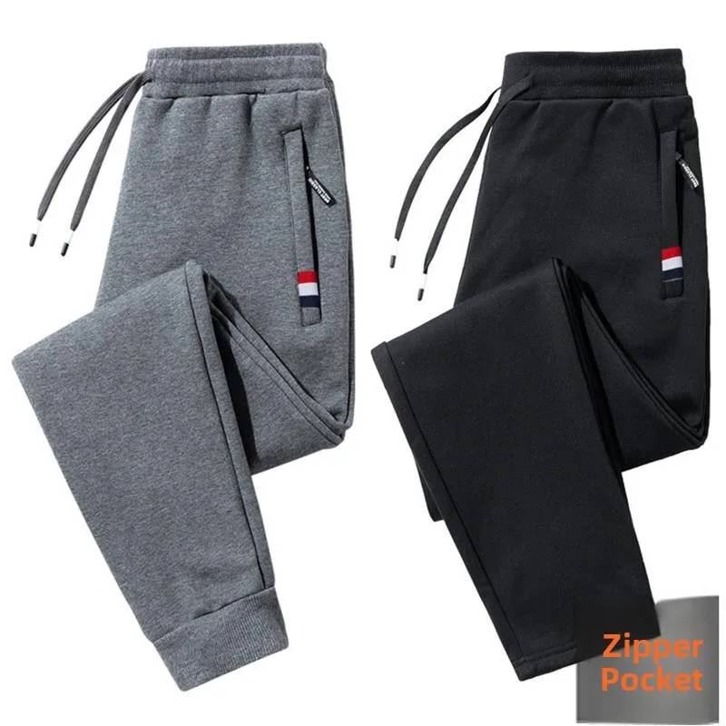 

Loose Fit Men's Casual Sweatpants Summer Thin Lightweight Spor Long Trousers Trendy Bla ey Versatile Comfortable Pants
