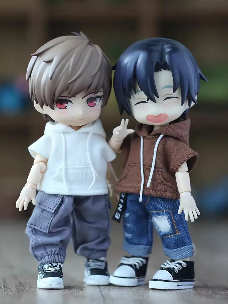 الحلزون 1/12 12 نقطة Ob11 ملابس دمى العصرية أكمام هوديي سترة غير رسمية نموذج Ashi 2.0 P8 P9 P10 الجسم في الأوراق المالية