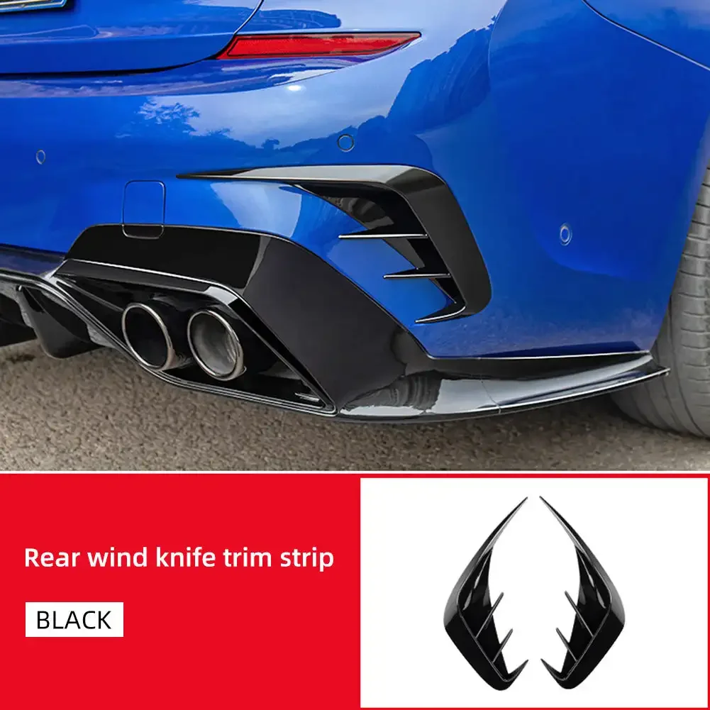 2Pcs Car Rear Bumper Spoiler Flank Tail Wind Knife Sport Decoration for BMW 3 Series 320li 325li Auto Exterior Parts Supplies