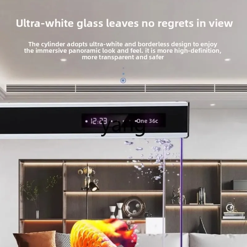

lmm Large Dragon Fish Tank Living Room Bottom Filter Circulation Change Water Super White Glass Intelligent Ecological Aquarium