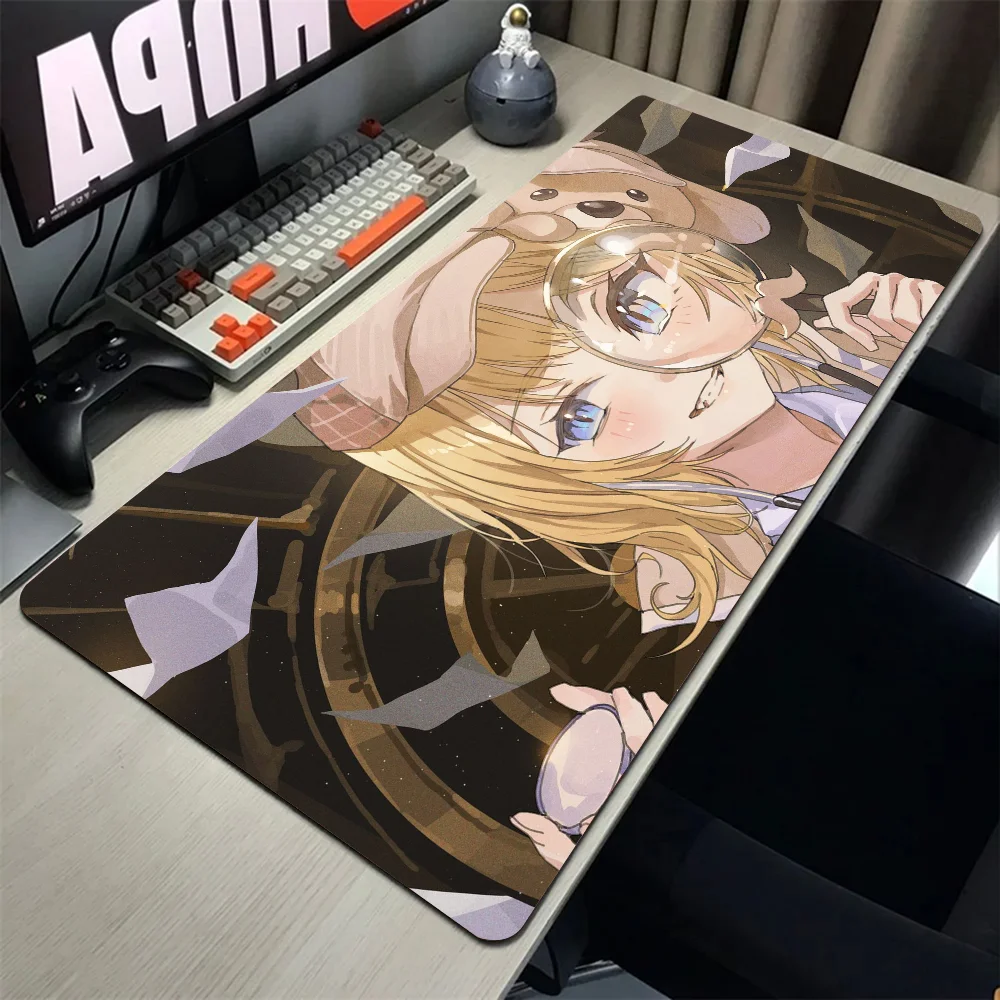 1pc Hololive Watson Amelia Game Anime Mouse Pad Mouse Mat Desk Mat With Pad Gaming Accessories Prime Gaming XXL