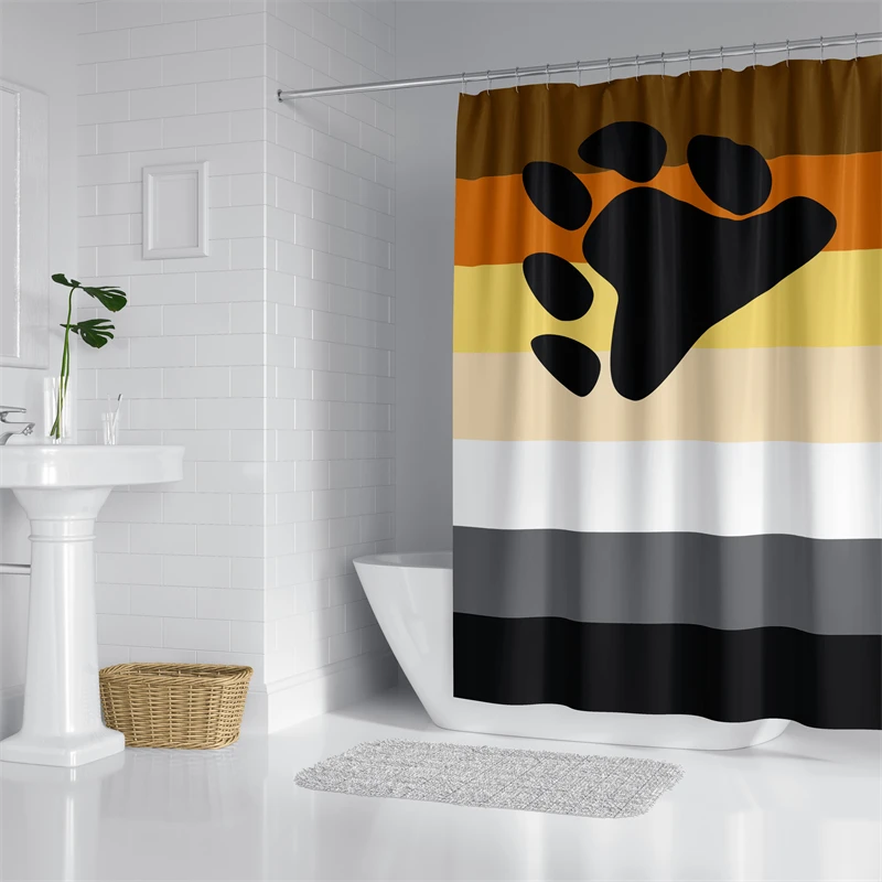 

Aertemisi International Bear Brotherhood Flag Pride Rainbow ЛГБТ комплект занавесок для душа с люверсами и крючками для декора ванной комнаты