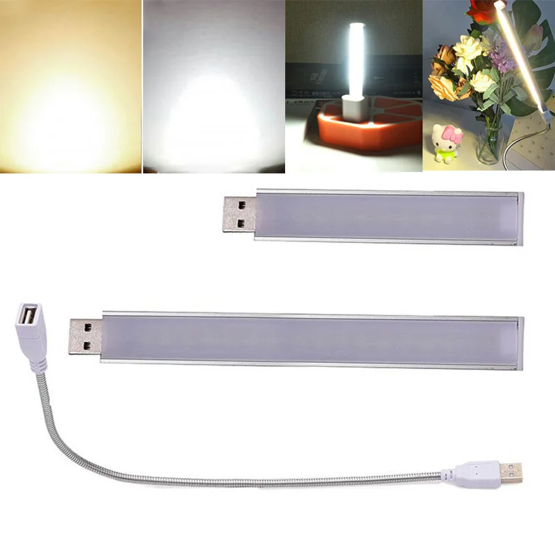 Mini Night Light 3/8/24 LED 5V USB DC Warm White Lamp Book Reading Flashlight for Power Bank Lighting Computer