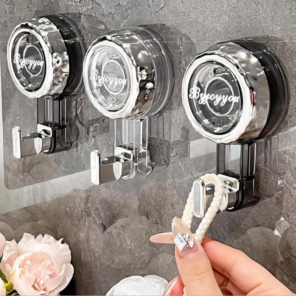 Fashion Powerful Suction Cup Hooks Heavy Duty Vacuum Shower Hooks Reusable Storage Hanger Clothes Hook