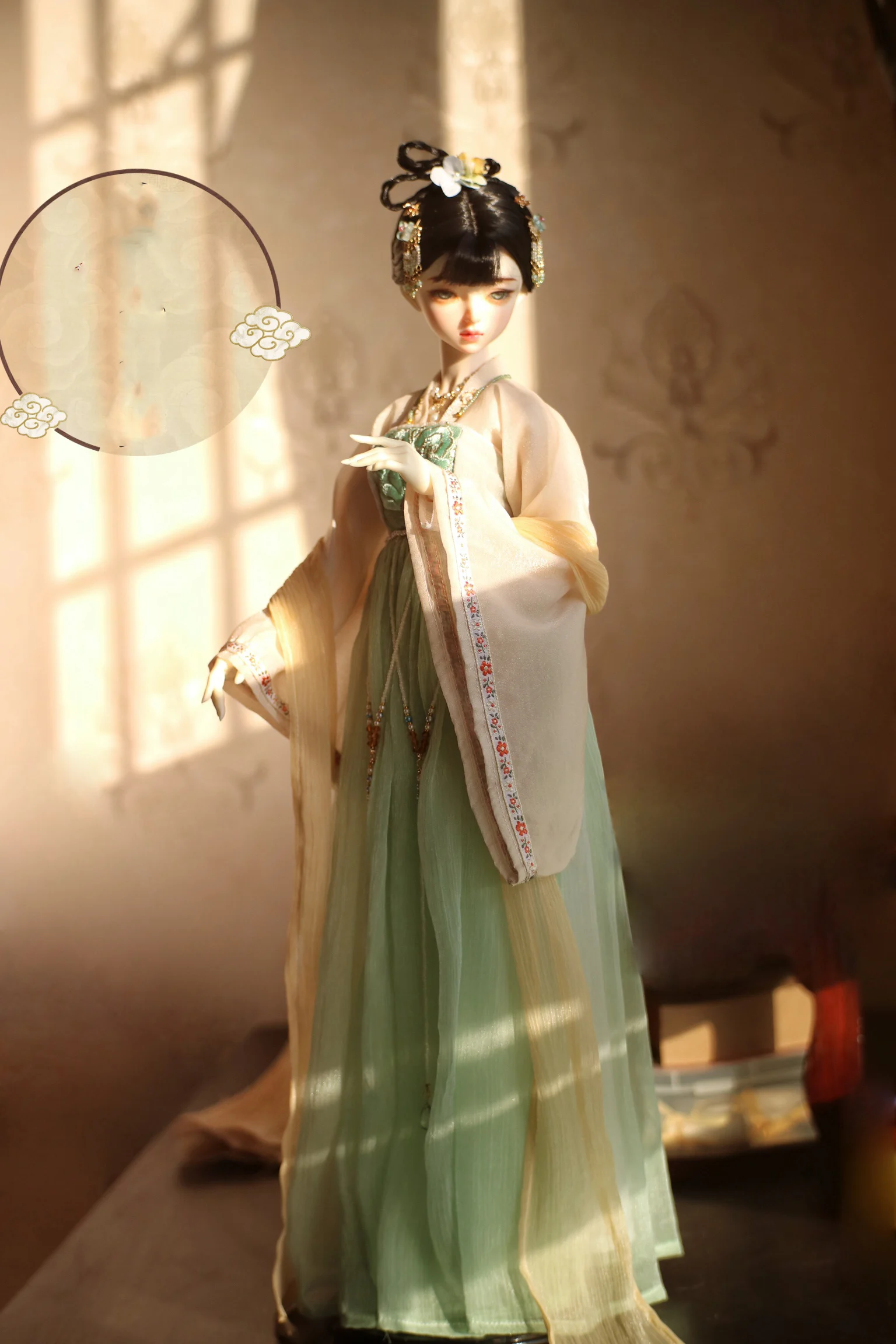 1/4 1/3 Scale BJD Ancient Costume Fairy Dress Chinese Hanfu Outfit Suit For BJD/SD MSD SD13 Big Girl Doll Accessories C1832