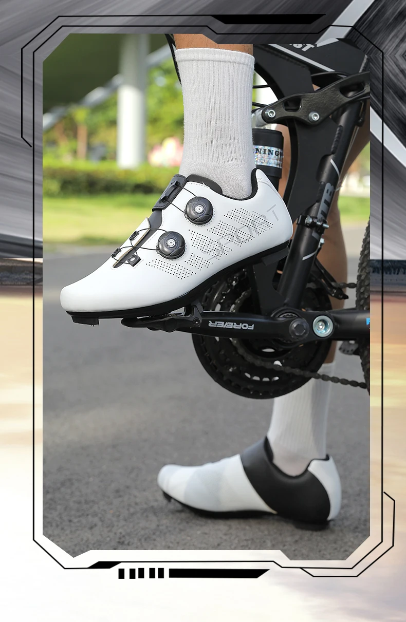 Atmungsaktive Radsportschuhe MTB Fahrradschuhe Herren Renn- und Wettkampfschuhe Selbstverriegelnde Speed-Fahrradsneaker Damen Cleat-Straßenradsportschuhe – Detail 8