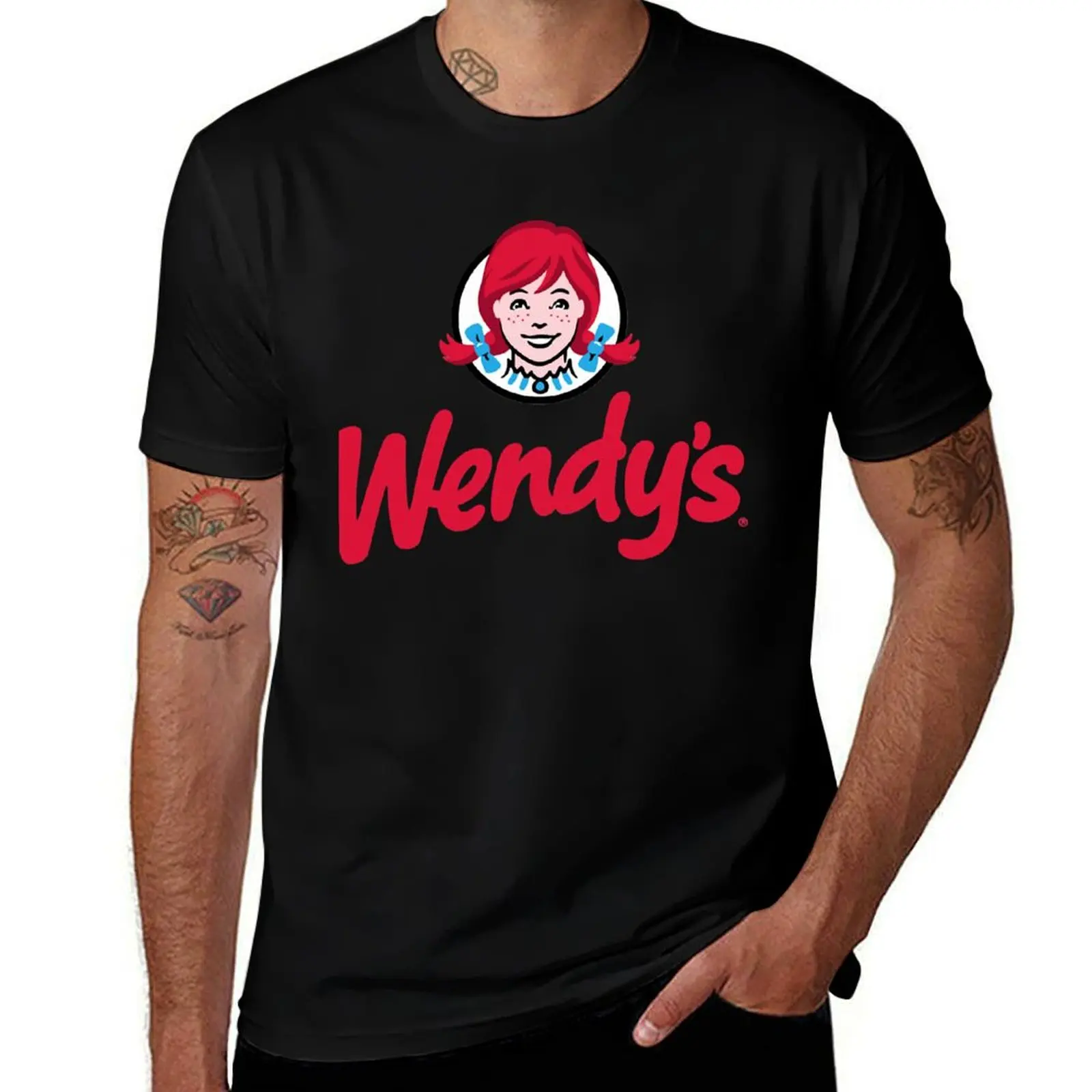 

Wendy Fast Food restaurant Logo T-Shirt T-Shirt Sports Basic Short Sleeve T-Shirt